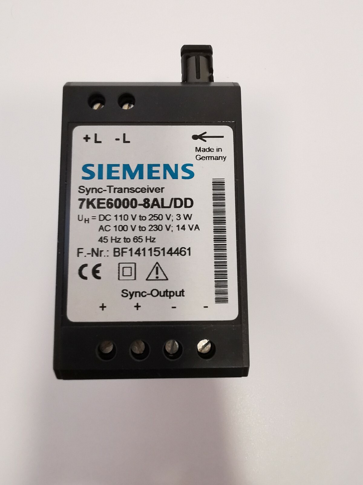 SIEMENS 7KE6000-8AL/DD Sync Transceiver DC/AC110-230V,45-65HZ