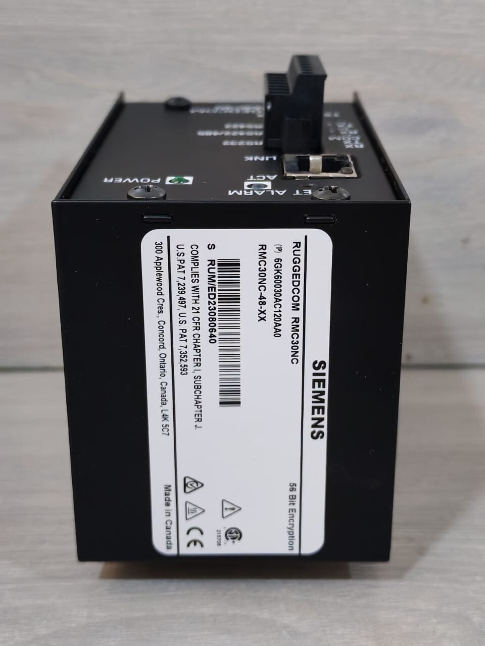 SIEMENS RMC30NC-48-XX SIEMENS RUGGEDCOM RMC30NC / RMC30NC-48-XX 56 BIT ENCRYPTION 48V 10