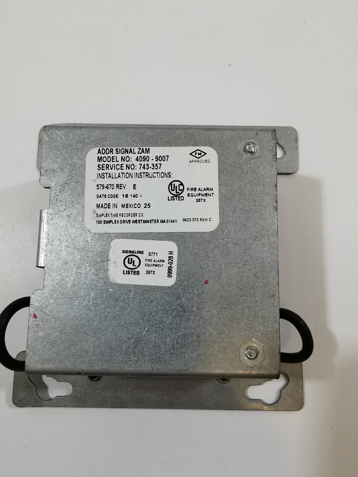 Simplex 4090-9007 SIMPLEX 4090-9007 ADDR SIGNAL ZAM 2