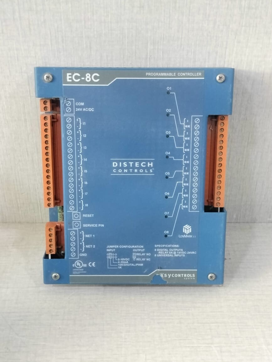 DISTECH CONTROLS EC-8C EASYCONTROLS PROGRAMMABLE CONTROLLER CDIP-08CX-01-01