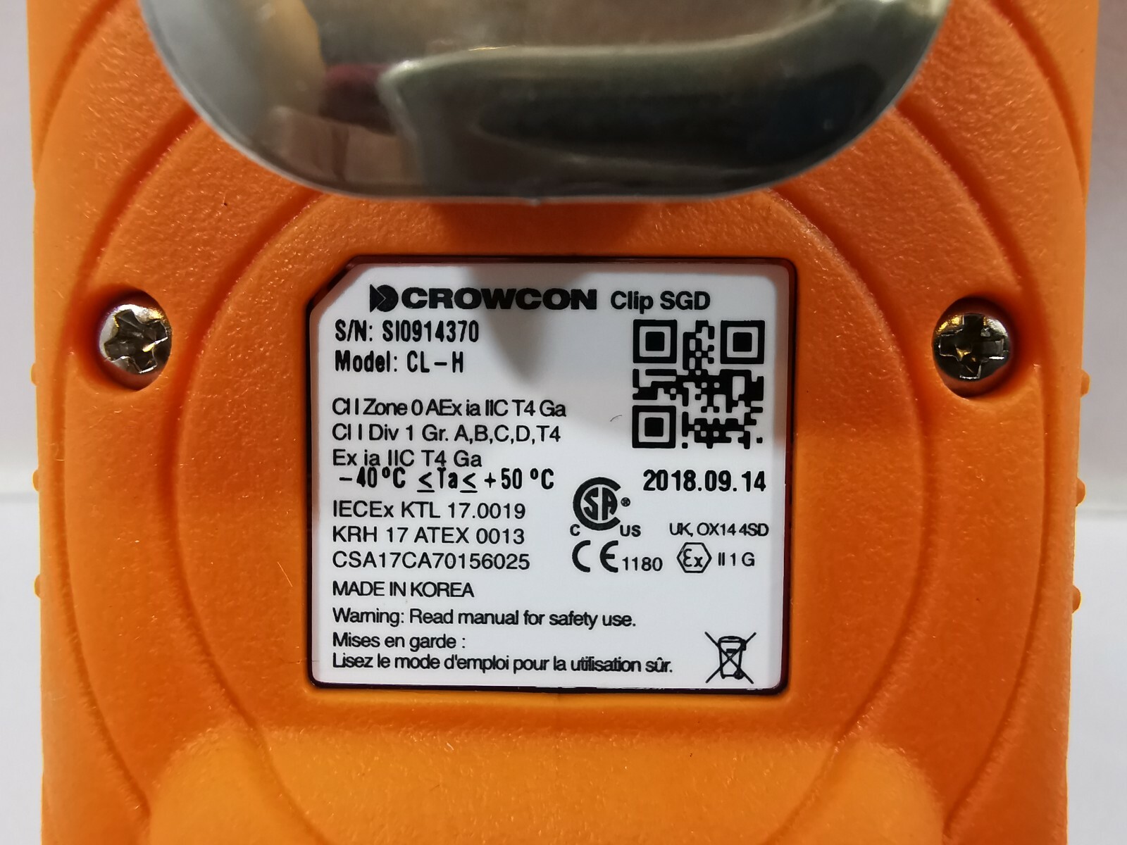 CROWCON SGD-H2S CROWCON CL-H Detecting Gas SGD-H2S Gas Type H2S 5