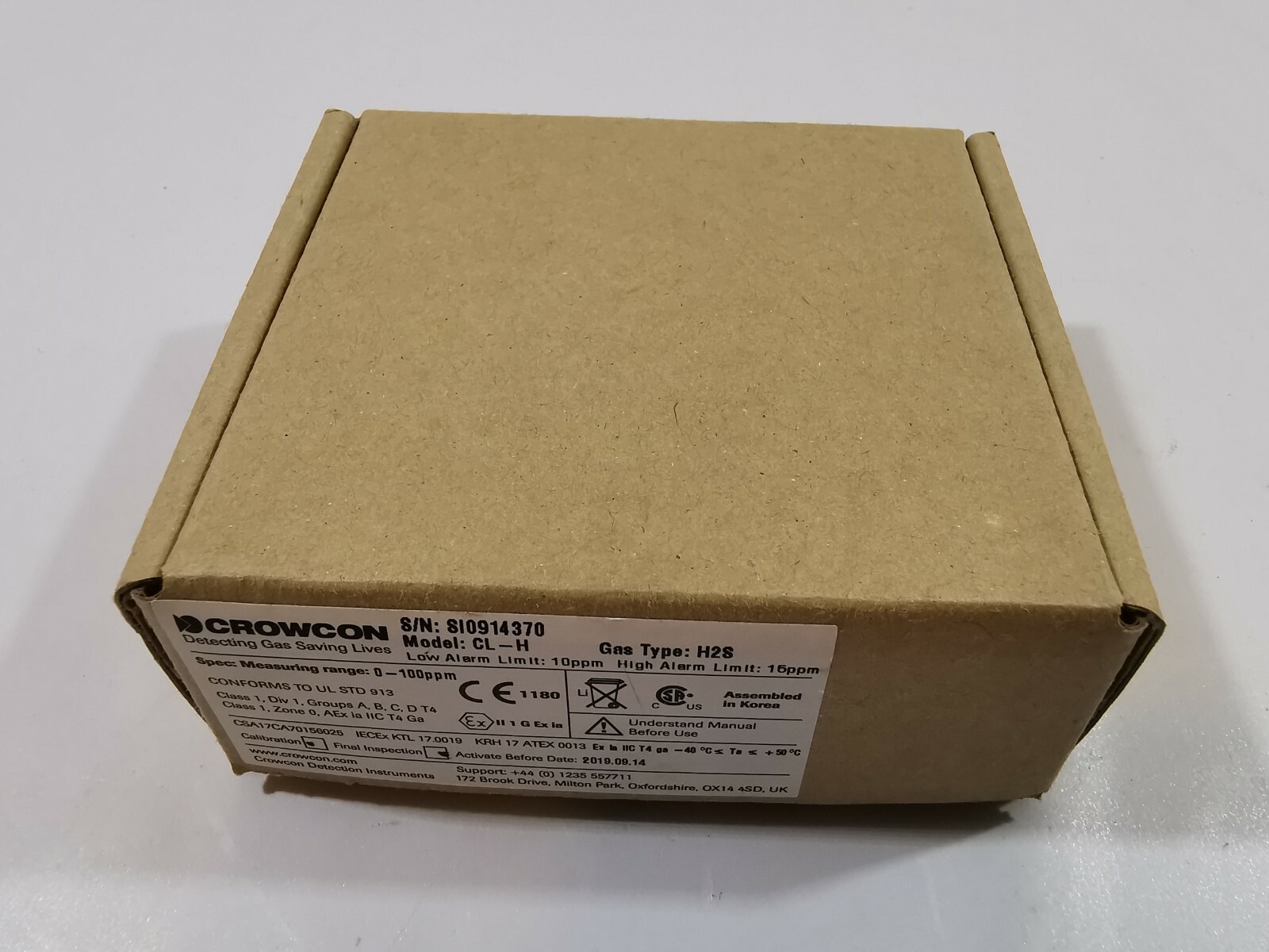 CROWCON SGD-H2S CROWCON CL-H Detecting Gas SGD-H2S Gas Type H2S 7