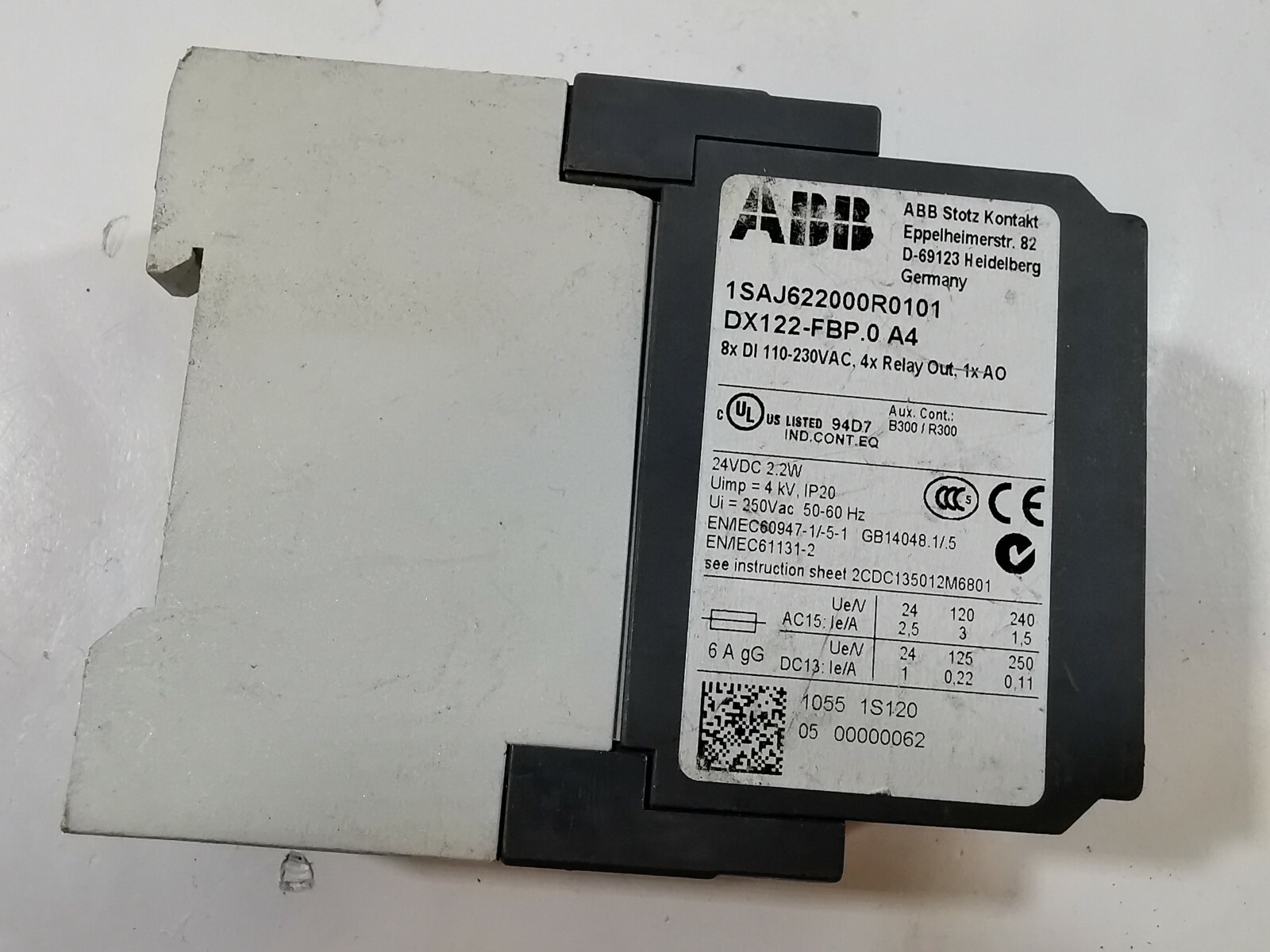 ABB 1SAJ622000R0101 DX122 ABB 1SAJ622000R0101 MODULE 4