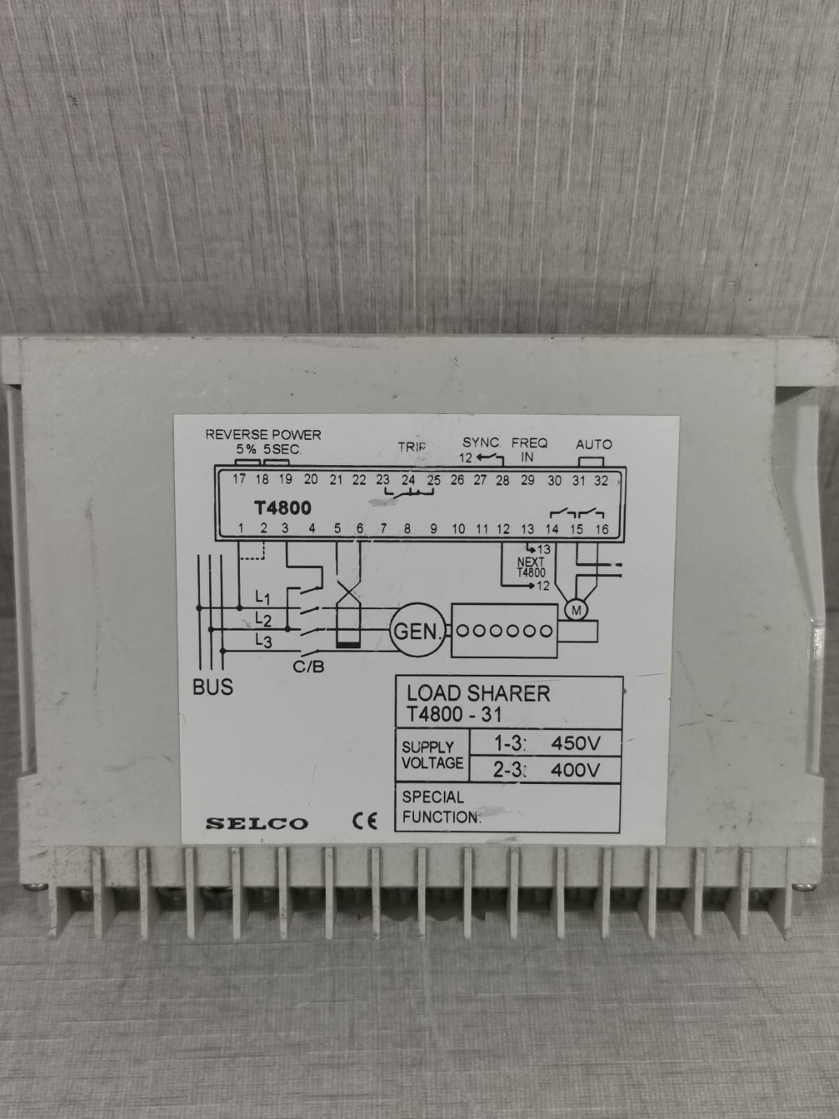 SELCO T4800-31 SELCO T4800 LOAD SHARER T4800-31 / 450V- 400V 2