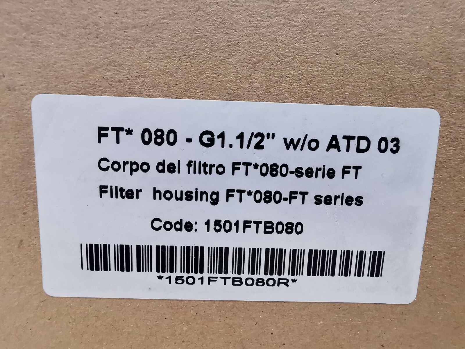 FRIULAIR Dryers FT 080 - G1.1/2 FRIULAIR Dryers FT 080 - G1.1/2 w/o ATD 03 Filter Housing FT 080-FT / 150FTB080 9