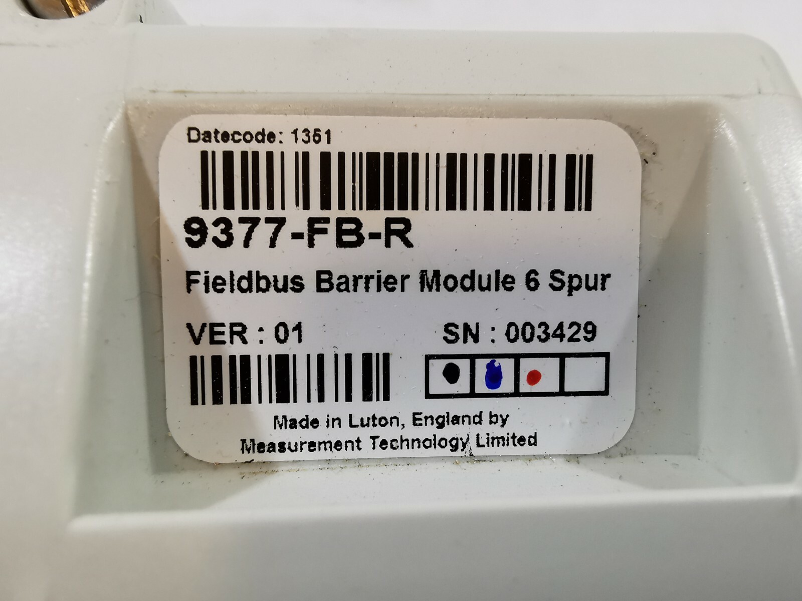Eaton 9377-FB-R Eaton 9377-FB-R / 9377FBR VER.01 Fieldbus Barrier Module 6-Spur 5