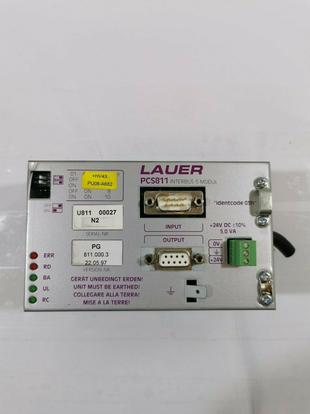 LAUER PCS811 LAUER PCS811 INTERBUS-S MODUL 2