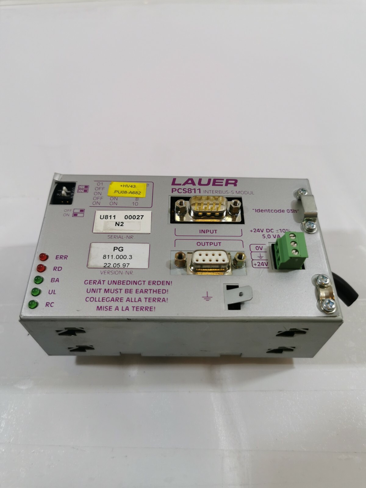 LAUER PCS811 LAUER PCS811 INTERBUS-S MODUL 3