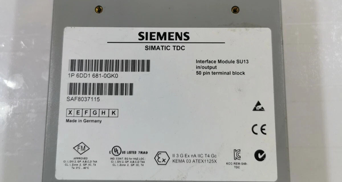 Siemens SIMATIC-TDC SIEMENS SIMATIC TDC INTERFACE MODULE 6DD1 681-0GK0 2