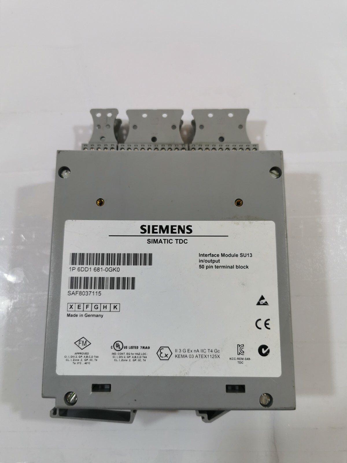 SIEMENS SIMATIC TDC INTERFACE MODULE 6DD1 681-0GK0