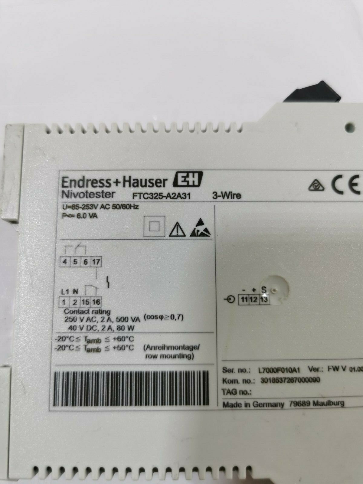 Endress+Hauser FTC325-A2A31 Endress+Hauser Nivotester FTC325-A2A31 4
