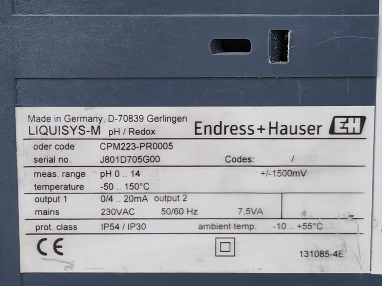 Endress+Hauser CPM223-PR0005 ENDRESS+HAUSER CPM223-PR0005 LIQUISYS-M pH/REDOX 2