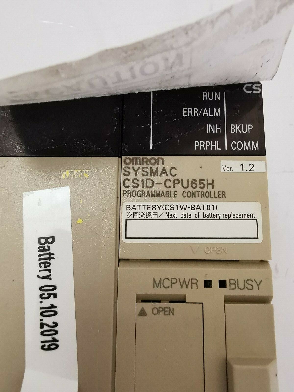 Omron CPU65H OMRON SYSMAC CS1D-CPU65H PROGRAMMABLE CONTROLLER 2