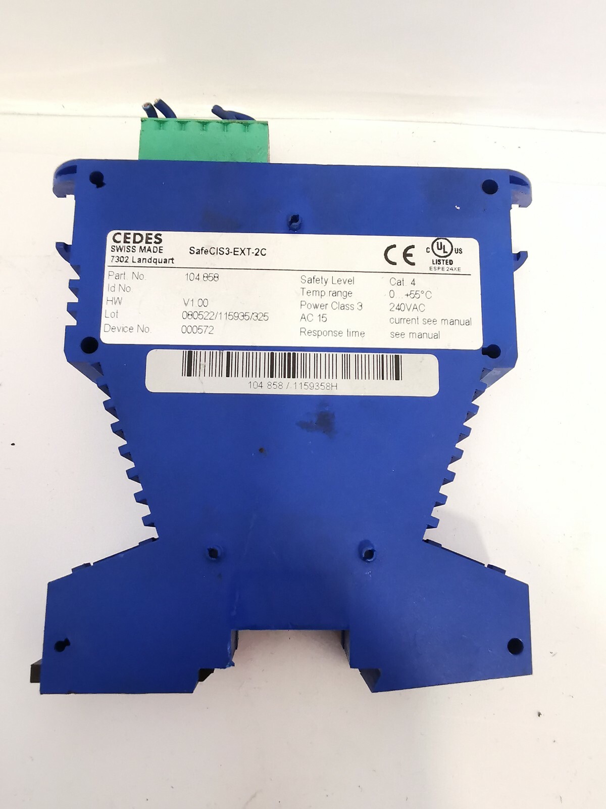 CEDES 104858 CEDES 104858 Landquart Safe Controller CIS3-EXT-2C 240VAC 4