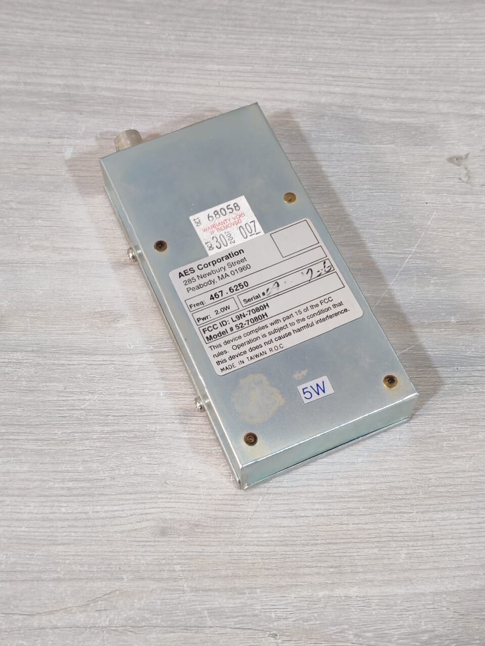 AES 52-7080H AES 52-7080H PWR:2.0W UHF TRANSCIEVER DATA RADIO 4