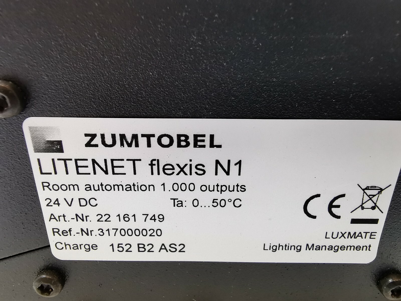 ZUMTOBEL 22161749 ZUMTOBEL LITENET 22161749 Flexis N1 Room Automation 24VDC 5