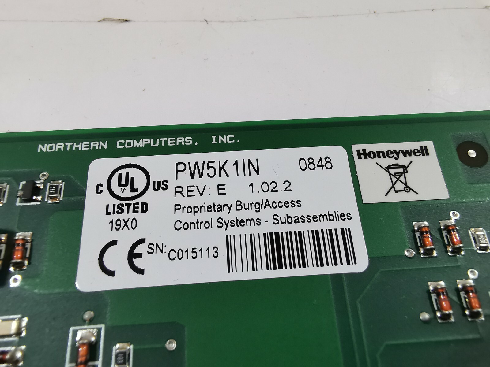 Honeywell PW5K1IN Honeywell PW5K1IN REV:E 1.02.2 Proprietary Burg/Access Control Systems 3