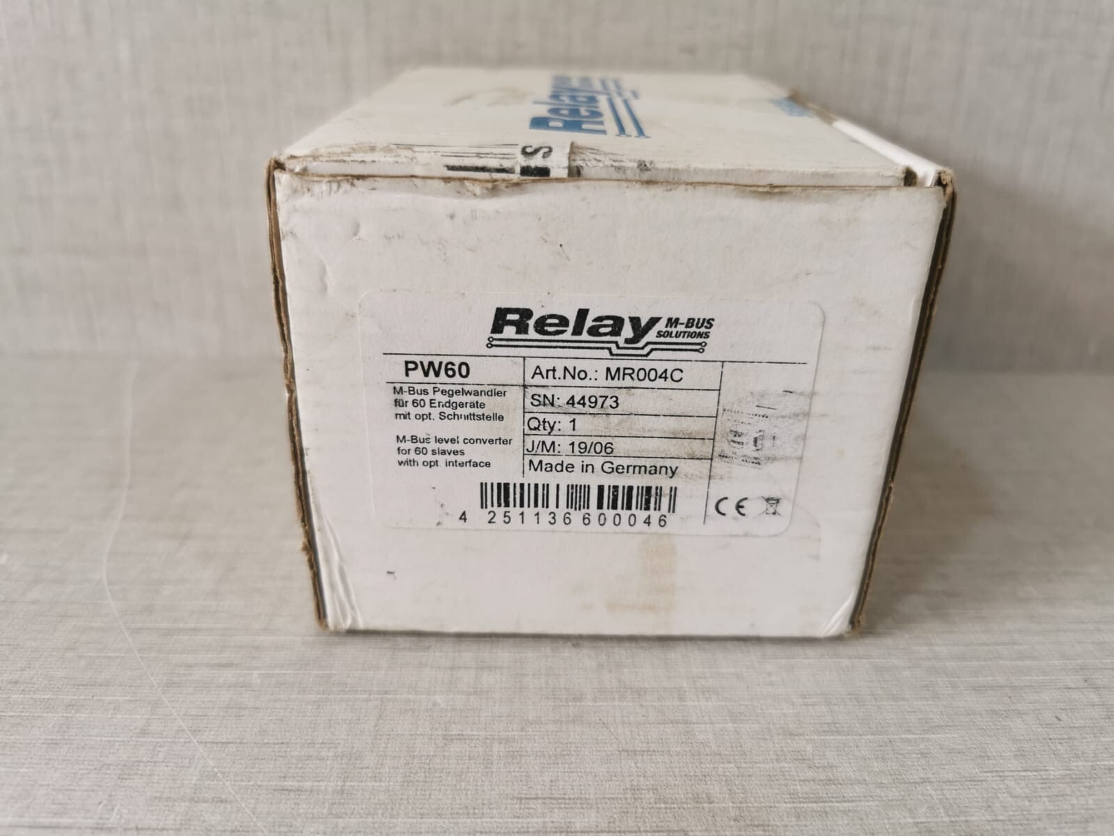 RELAY MR004C RELAY PW60 Art No: MR004C 7