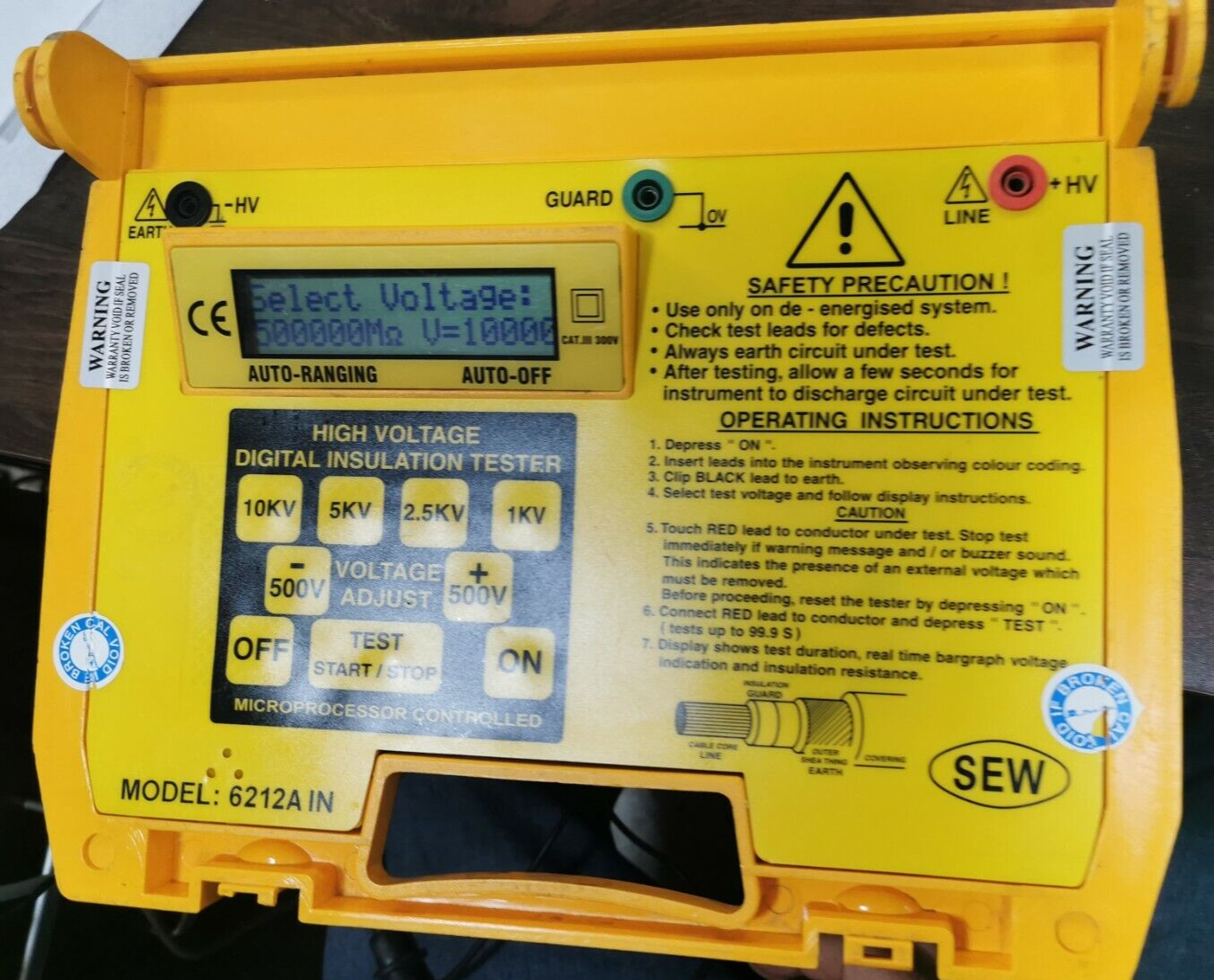 SEW Eurodrive 6212A-IN SEW 6212A IN DIGITAL HIGH VOLTAGE DIGITAL INSULATION TESTER 4