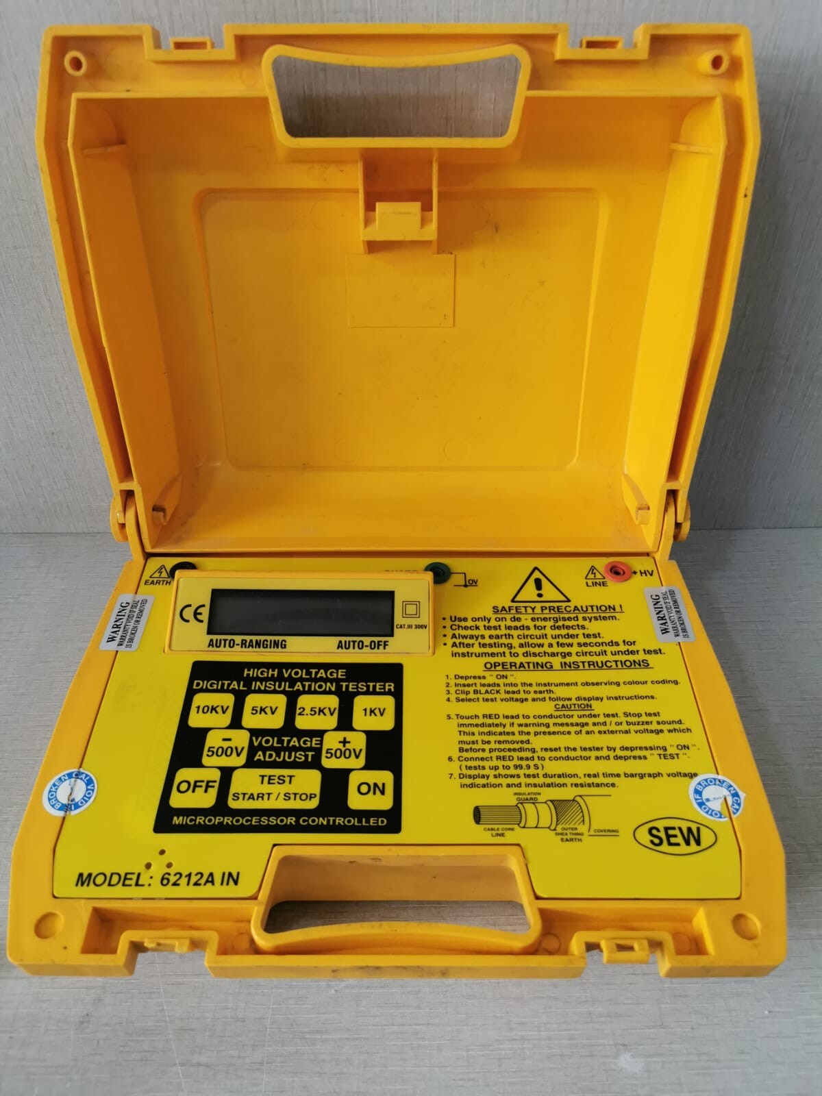 SEW Eurodrive 6212A-IN SEW 6212A IN DIGITAL HIGH VOLTAGE DIGITAL INSULATION TESTER 7
