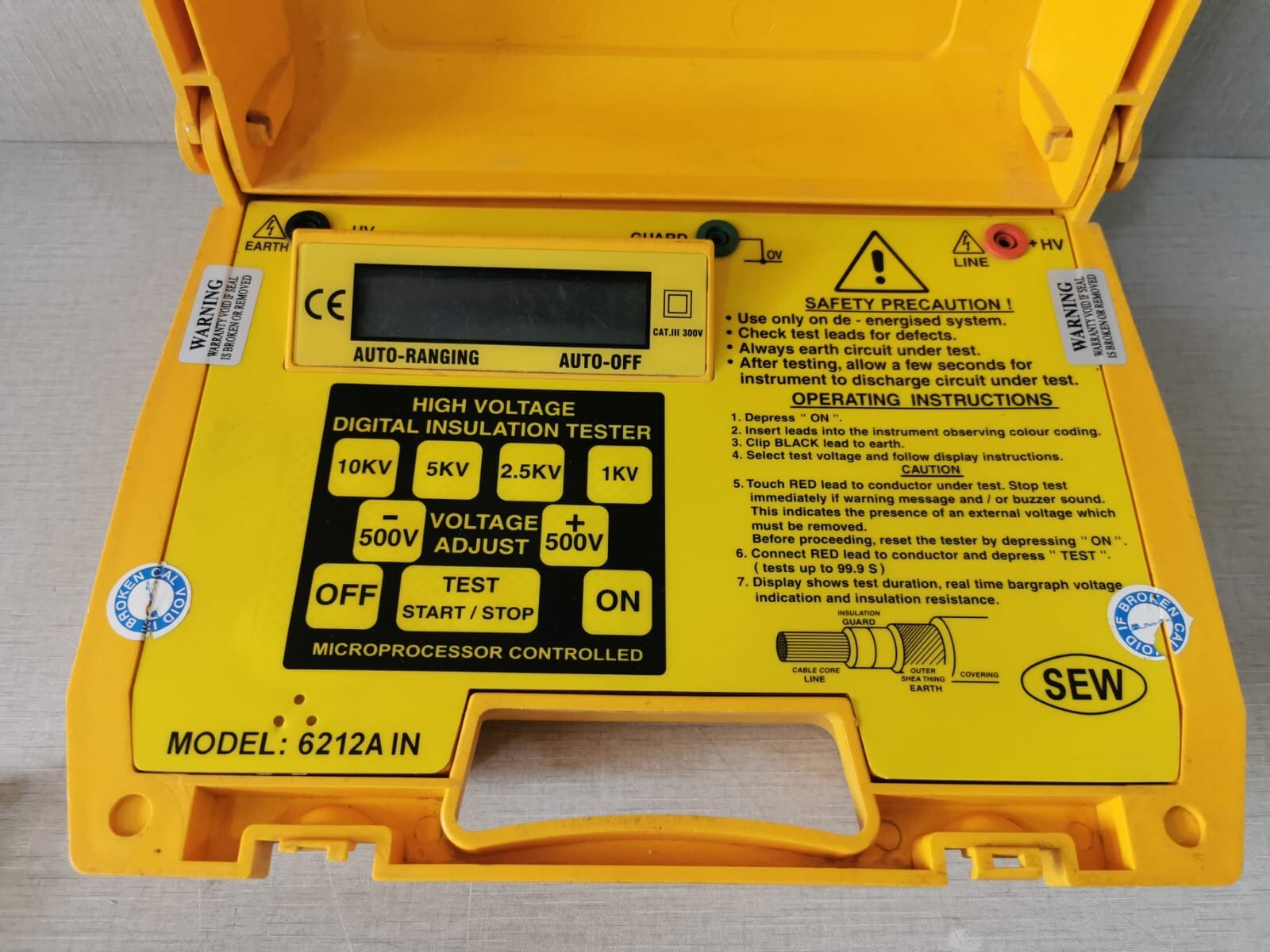 SEW Eurodrive 6212A-IN SEW 6212A IN DIGITAL HIGH VOLTAGE DIGITAL INSULATION TESTER 8