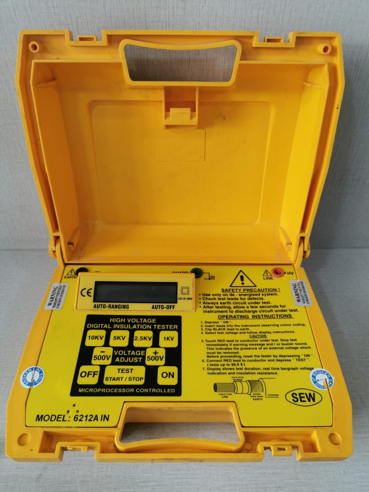 SEW 6212A IN DIGITAL HIGH VOLTAGE DIGITAL INSULATION TESTER