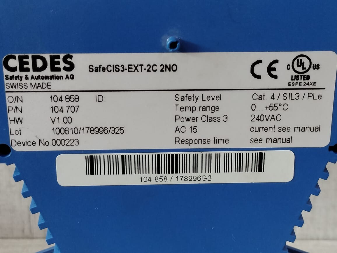 CEDES 104858 CEDES 104858 Landquart Safe Controller CIS3-EXT-2C 2N0 4