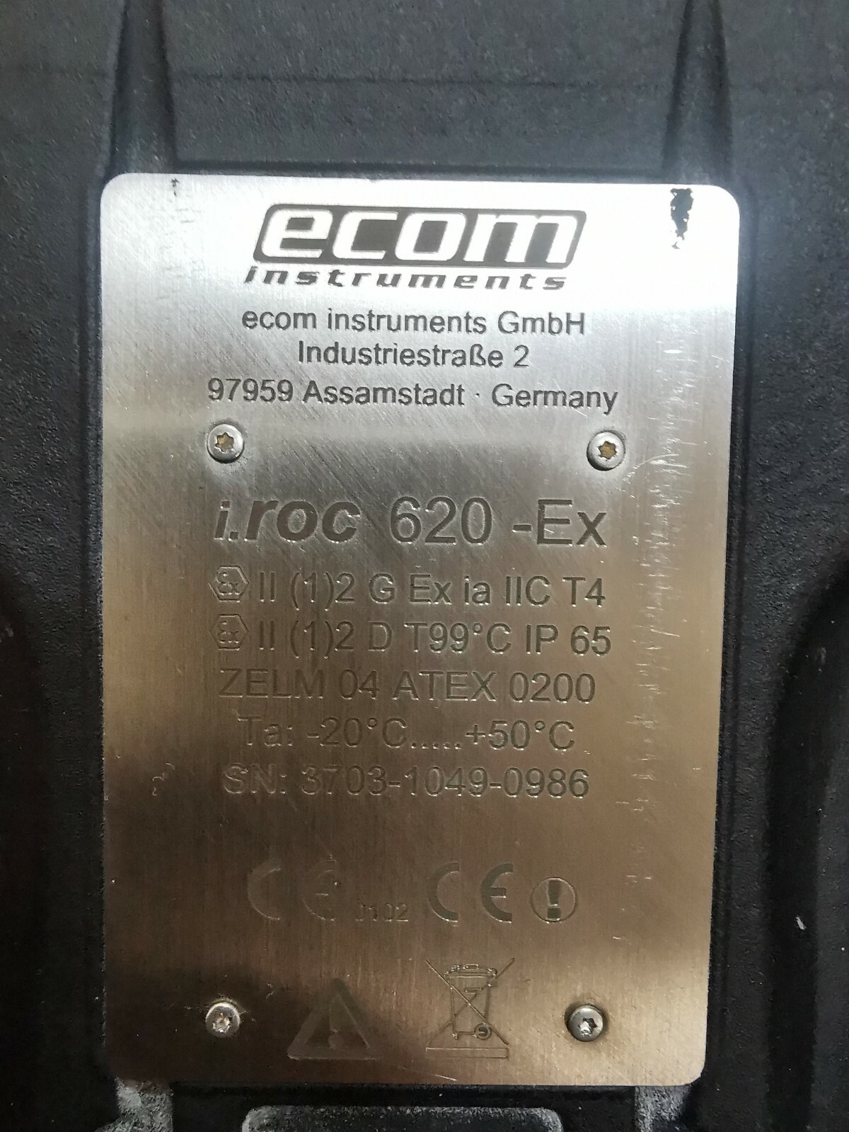 ECOM Instruments ROC-620 ECOM Instruments I.ROC 620-EX Pocket PC - NEED TO CHANGE BATTERY 2