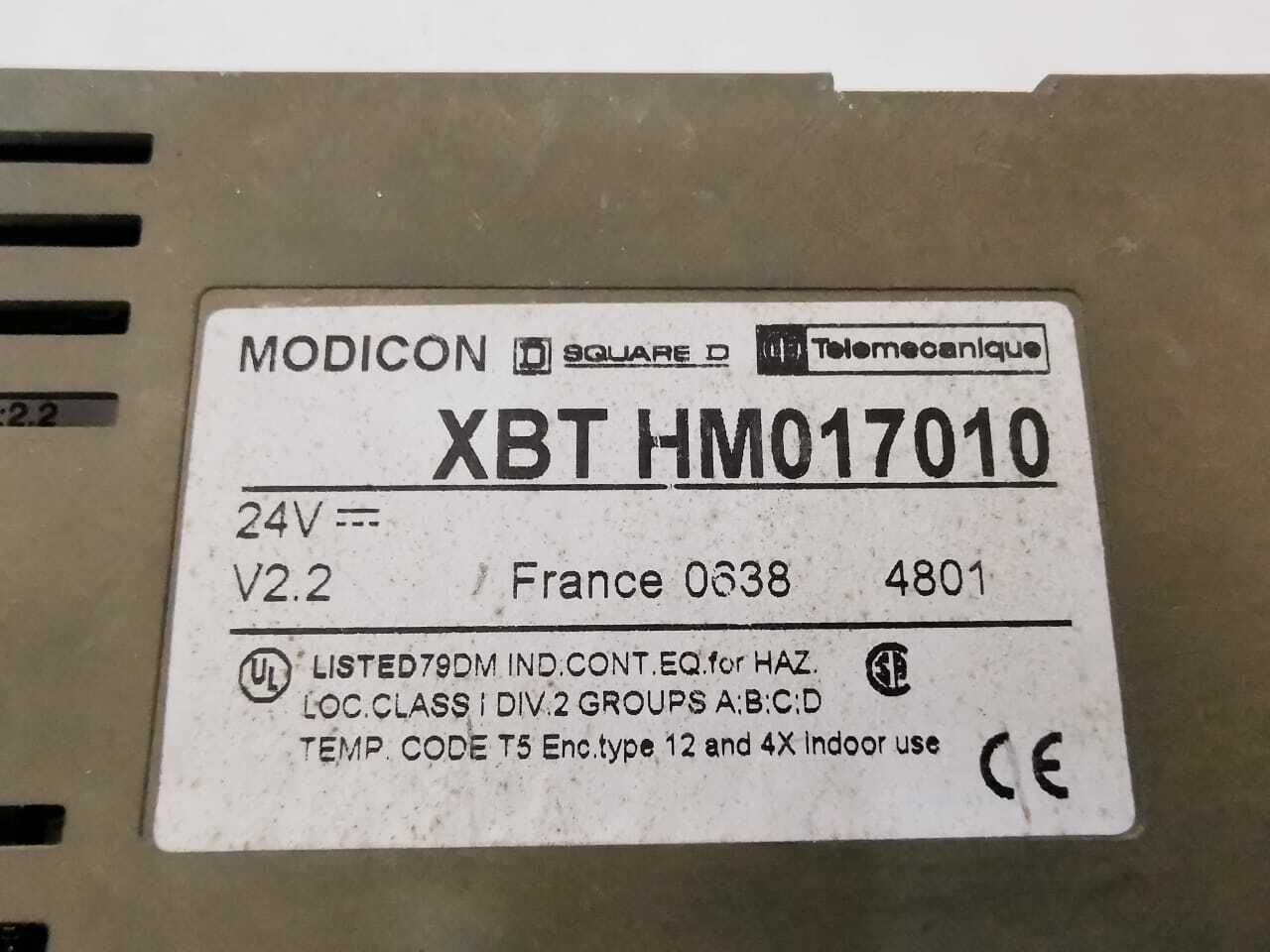 Schneider Electric HM017010 TELEMECANIQUE XBT HM017010 MODICON 0638 V2.2 24V 3