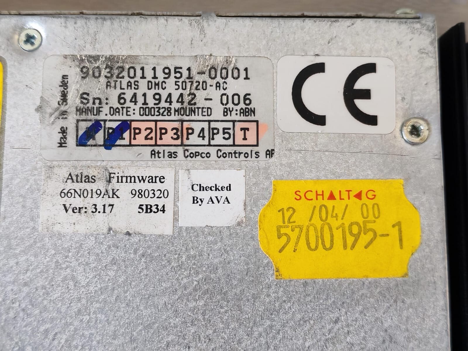 Atlas Copco 9032011951-0001 ATLAS COPCO DMC 50720-AC ATLAS DMC 9032011951-0001 7