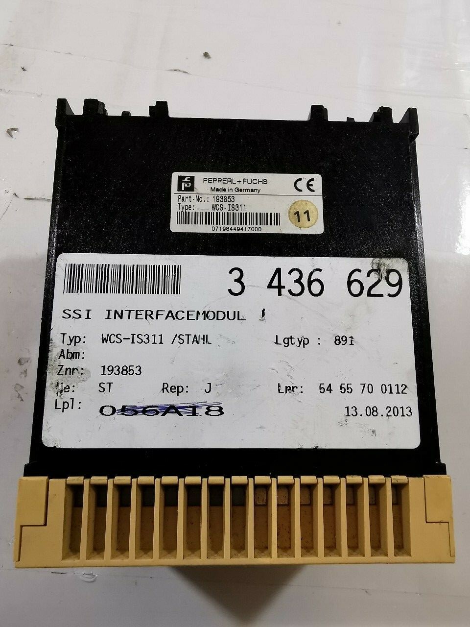 Pepperl+Fuchs IS311 PEPPERL+FUCHS WCS-IS311/ 193853 INTERFACE MODULE 2
