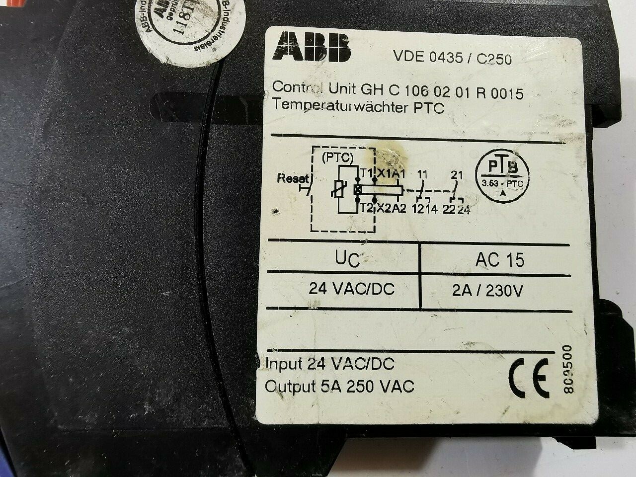 ABB GHC-106-02 ABB VDE 0435 / C250 CONTROL UNIT GHC 106 02 01 R 0015 2