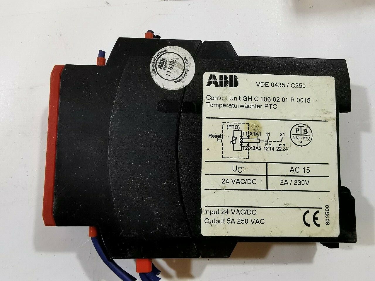 ABB GHC-106-02 ABB VDE 0435 / C250 CONTROL UNIT GHC 106 02 01 R 0015 3