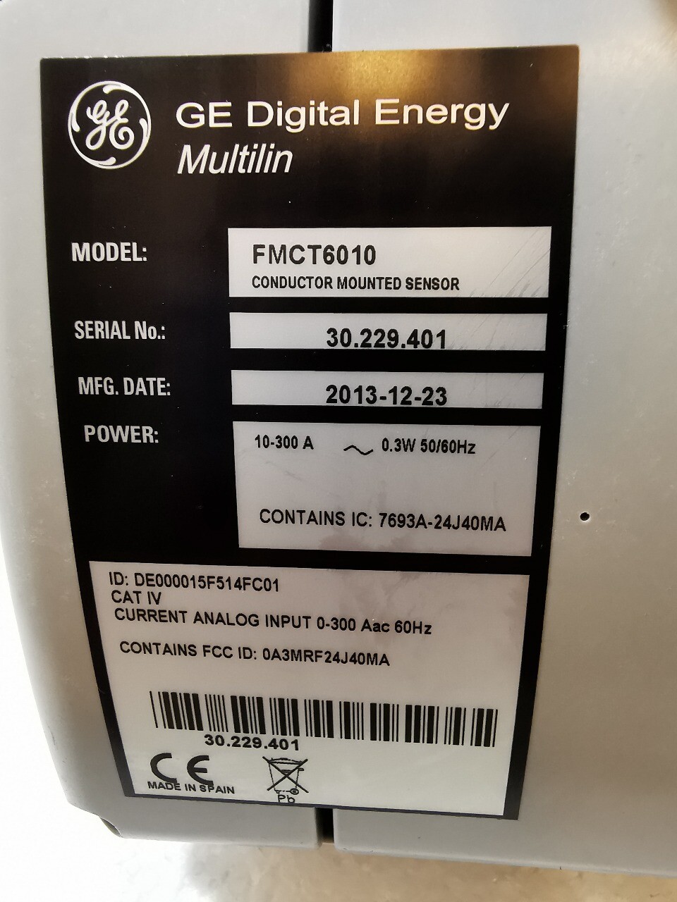 GE FMCT6010 GE Digital Energy Multilin FMCT6010 Conductor Mounted Sensor 4