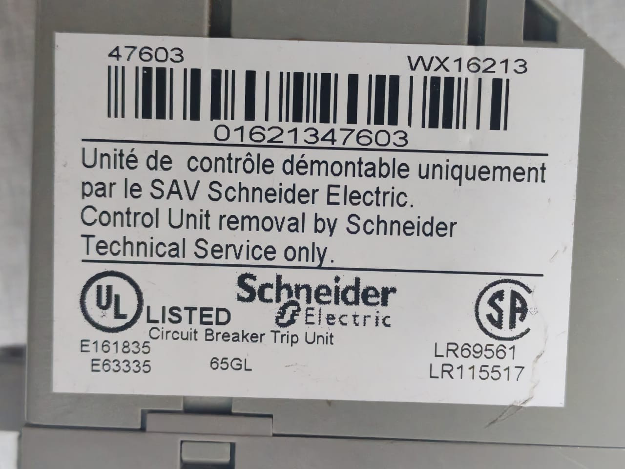 Schneider MICROLOGIC 6.0E Schneider MICROLOGIC 6.0E / 47603 2