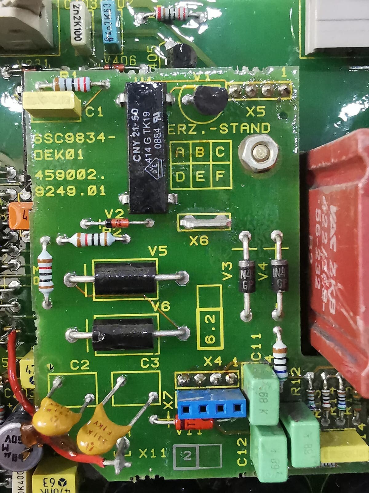 Siemens 6SC 9834-0EA52 SIEMENS 6SC9834-0EA52 GATE DRIVER UNIT WITH 6SC9834-OEK01 2