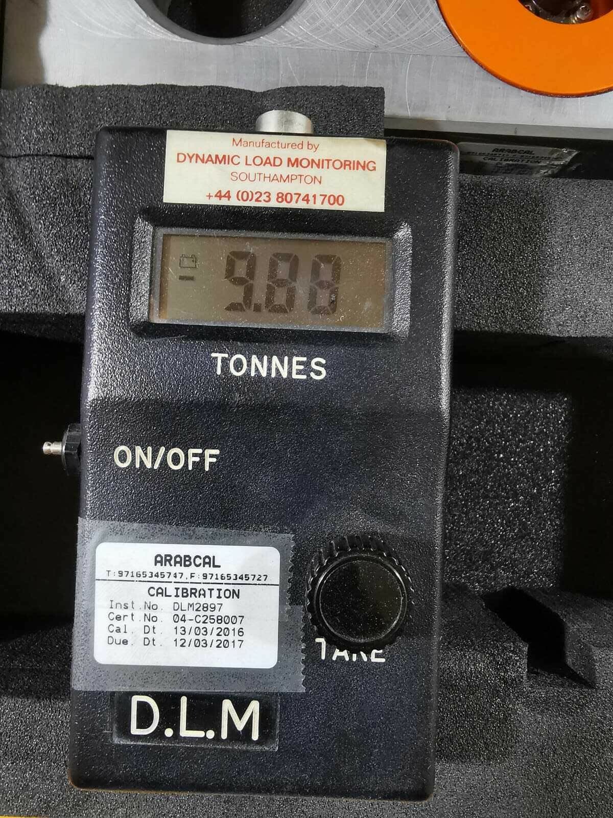 DLM DLM2899 SWL 25t DYNAMIC LOAD MONITORING DLM2899 SWL 25t 8