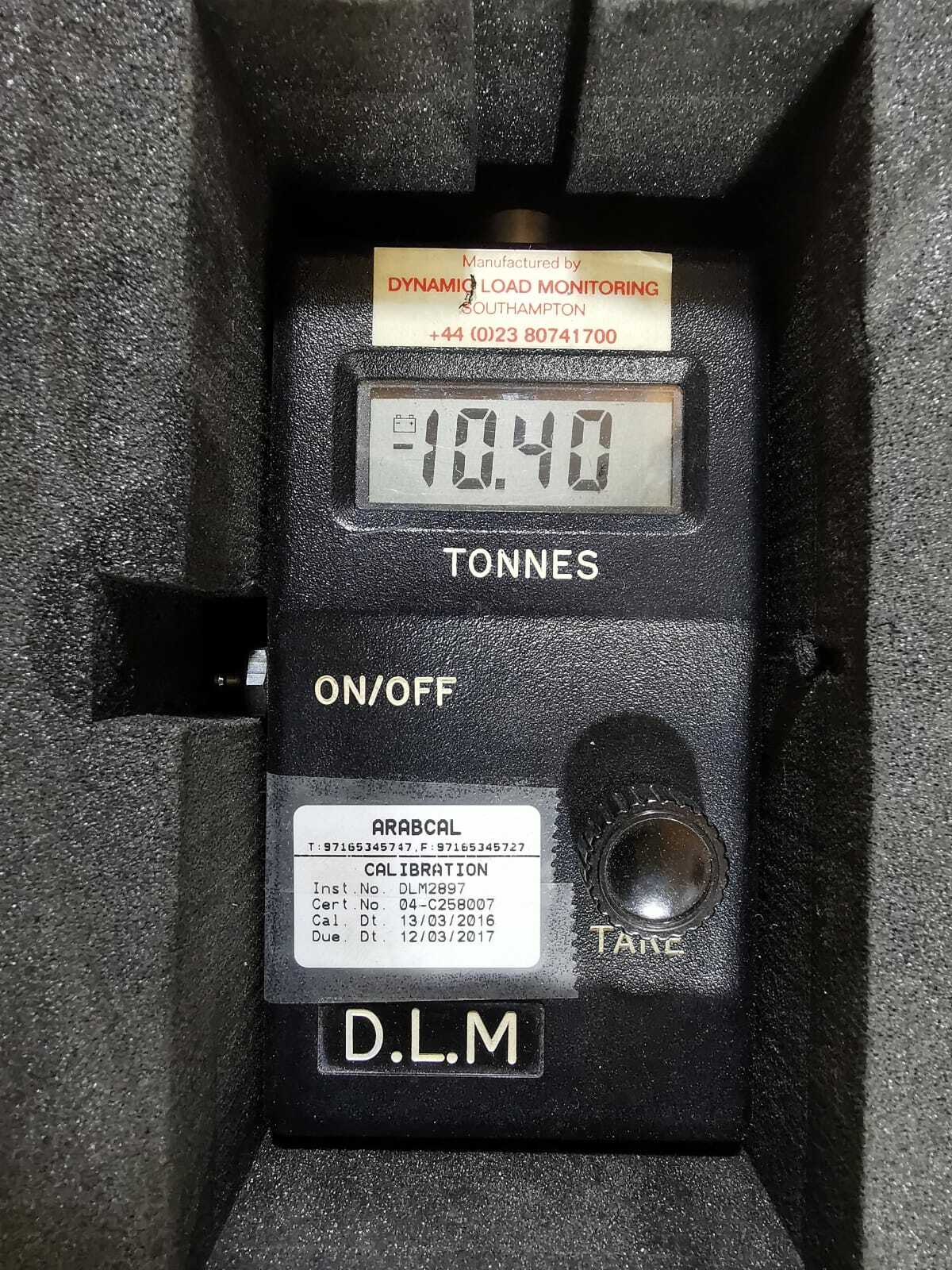 DLM DLM2899 SWL 25t DYNAMIC LOAD MONITORING DLM2899 SWL 25t 9