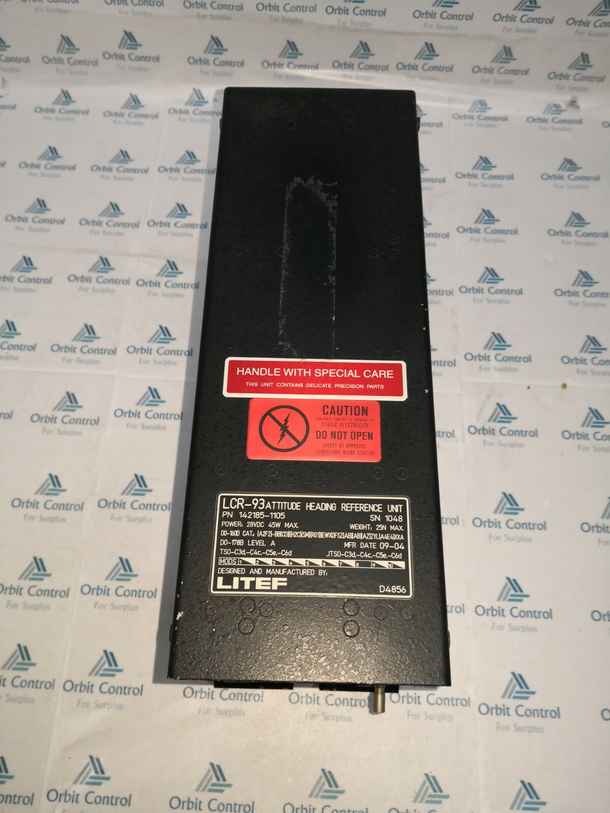 LITEF LCR-93 142185-1105 Attitude Heading Reference Unit -28VDC 45W