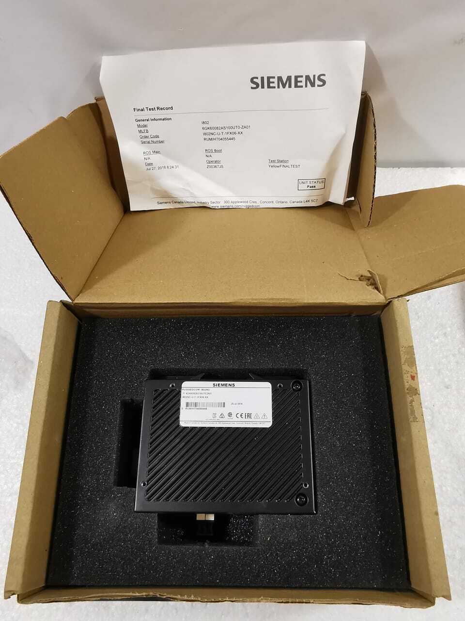 Siemens 6GK60082AS100UT0-ZA01 SIEMENS RUGGEDCOM i802 MEDIA CONVERTER 6GK60082AS100UT0-ZA01 2