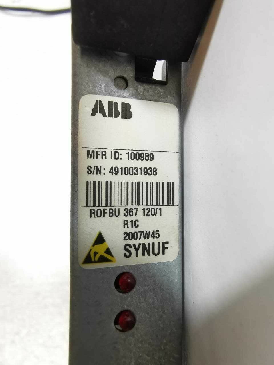 ABB ROFBU 367 120/1 R1C 2007W45 SYNUF 100989 PC BOARD 4