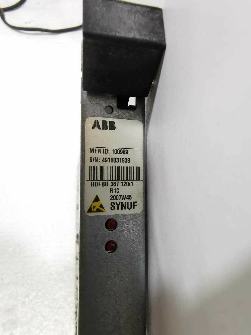 ABB ROFBU 367 120/1 R1C 2007W45 SYNUF 100989 PC BOARD 5