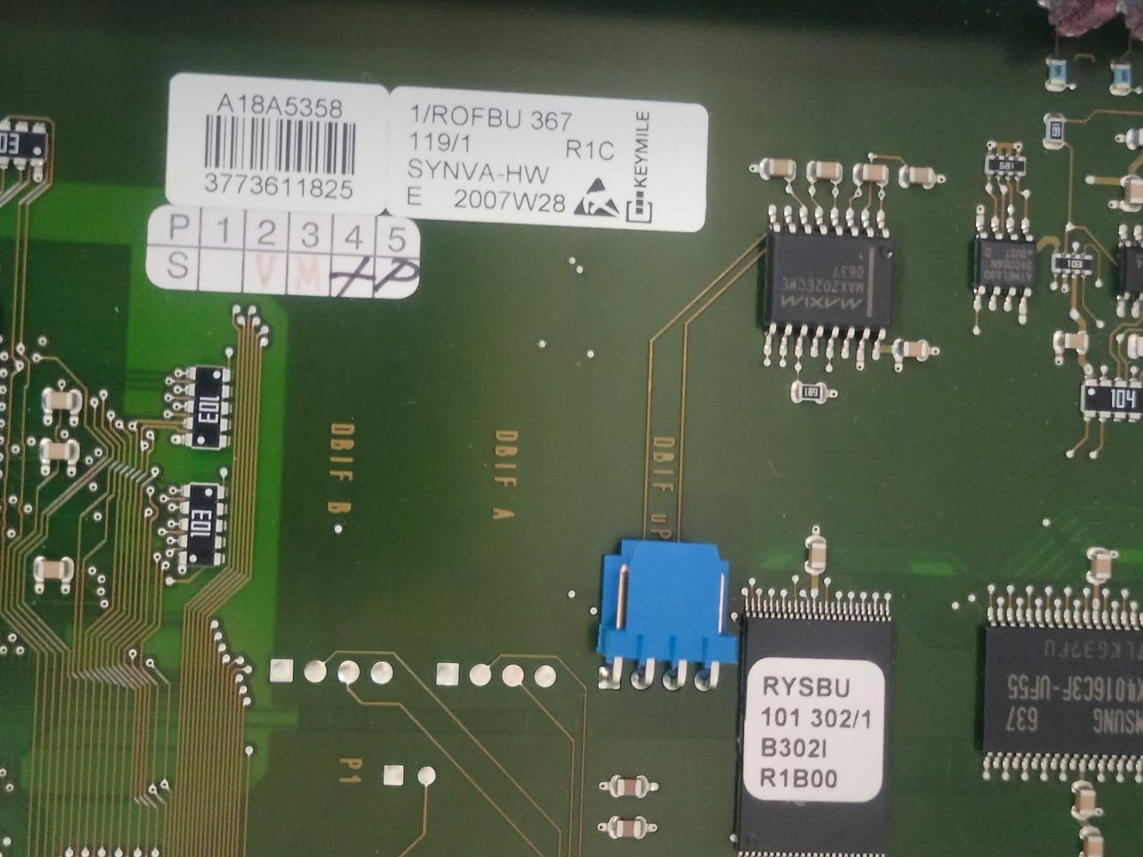 ABB ROFBU SYNV 120771 ABB ROFBU 367 119/1 R1A 2007W40 SYNV 120771 PC BOARD 5