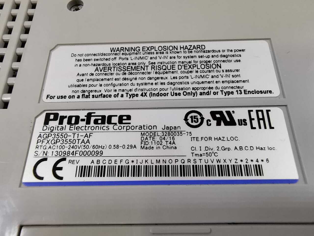 Pro-face AGP3550-T1-AF PRO-FACE PFXGP3550TAA AGP3550-T1-AF 3280035-75 TOUCH SCREEN 5