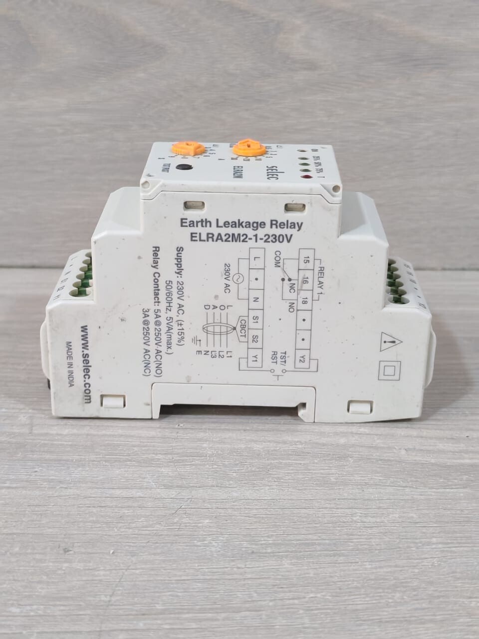 SELEC ELRA2M SELEC ELRA2M-1-230V EARTH LEAKAGE RELAY 5