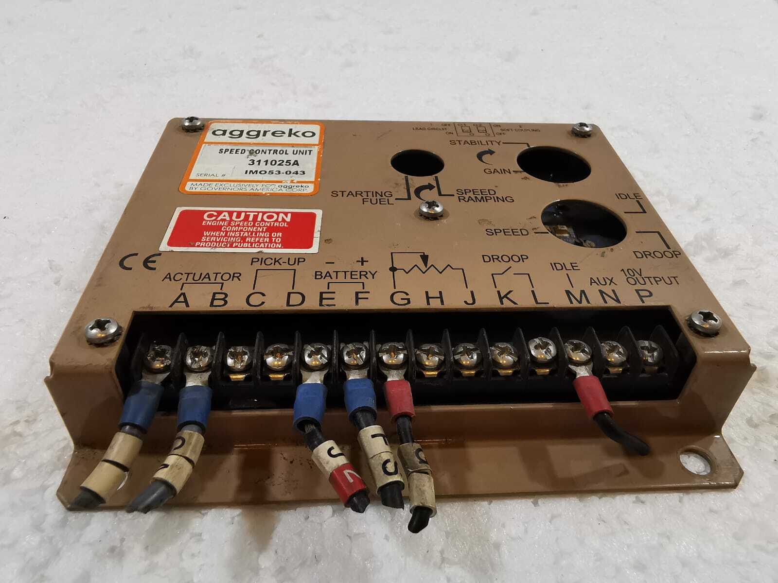 AGGREKO 311025A Aggreko 311025A SPEED CONTROL UNIT 2