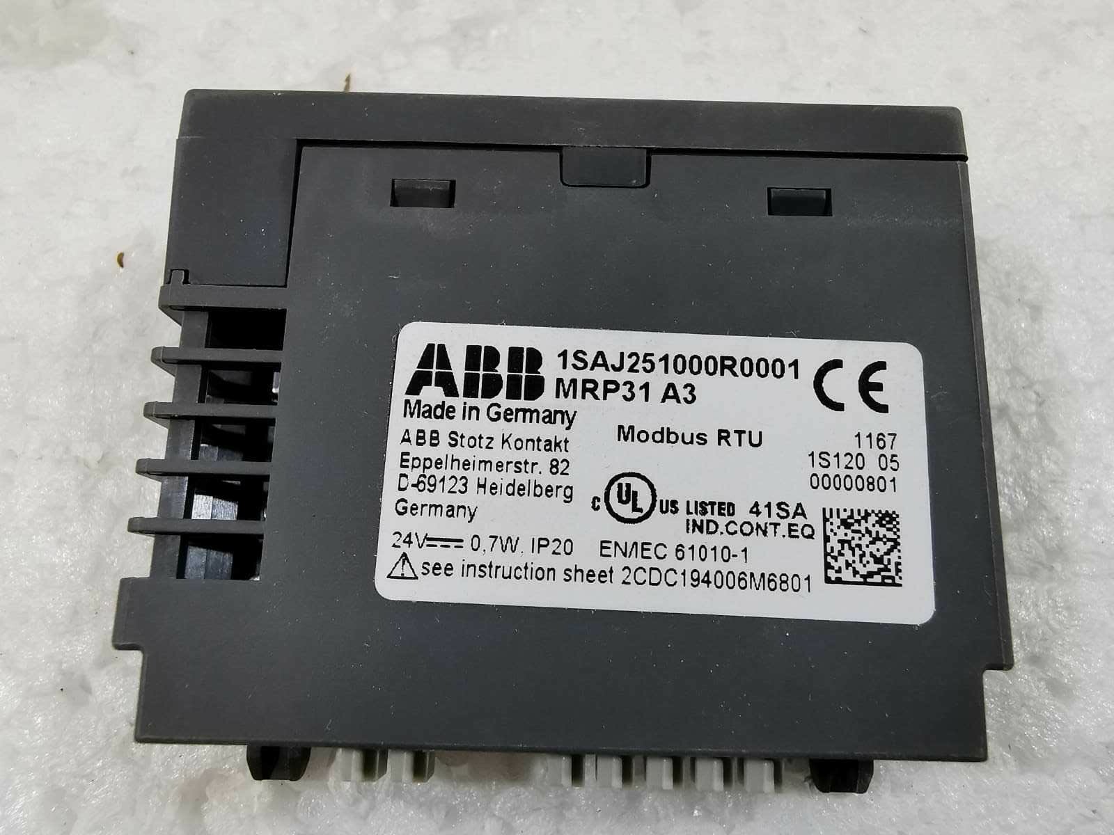 ABB MRP31 ABB 1SAJ251000R0001 MRP31 A3 Modbus RTU Interface 2