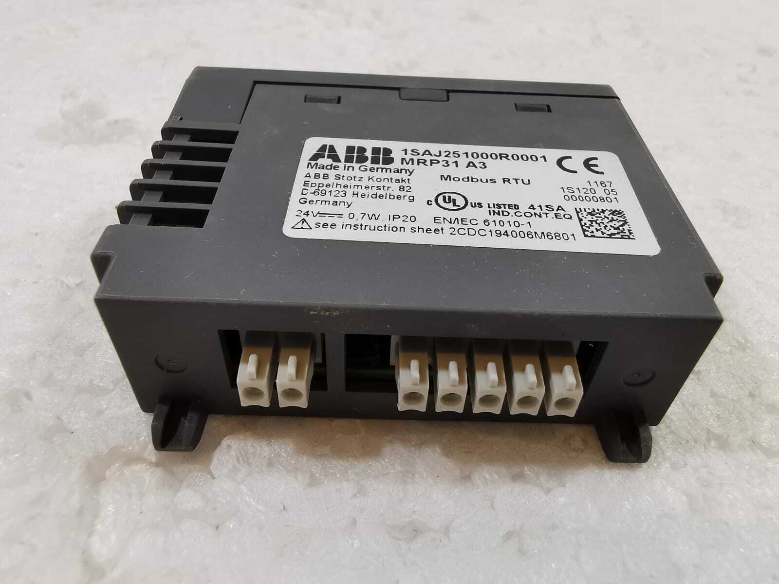 ABB MRP31 ABB 1SAJ251000R0001 MRP31 A3 Modbus RTU Interface 5