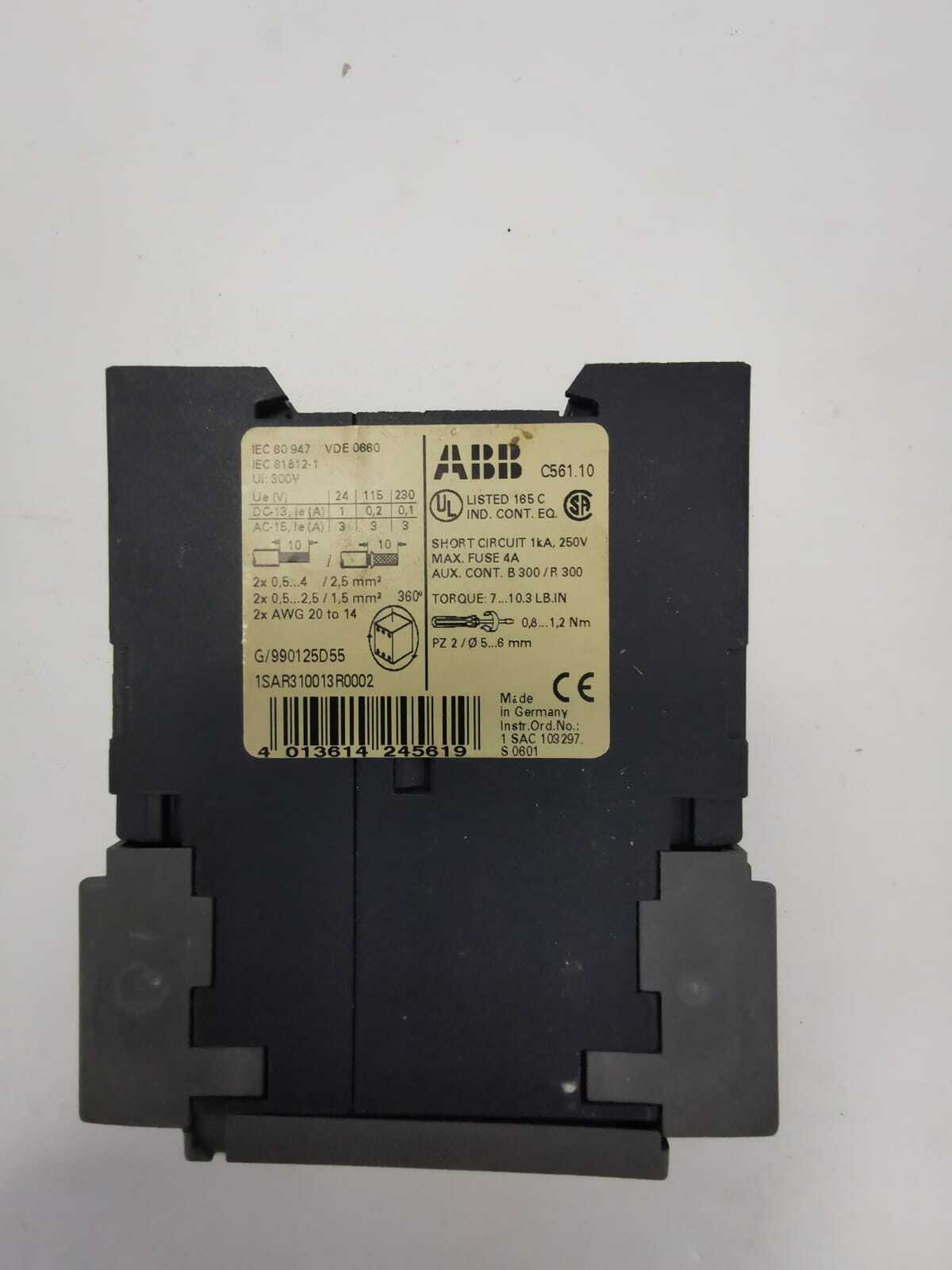 ABB C561.10 ABB 1SAR310013R0002 CONTROL UNIT C561.10 3