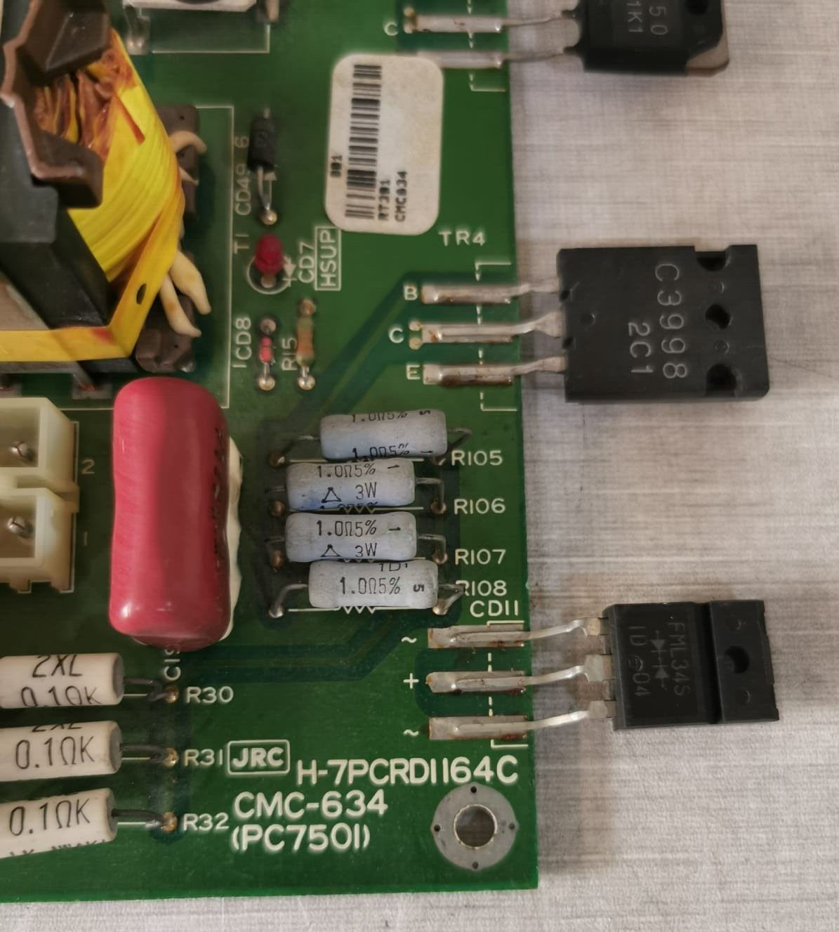 JRC CMC-634 JRC H-7PCRDII64C CMC-634 PC7501 PCB BOARD 6